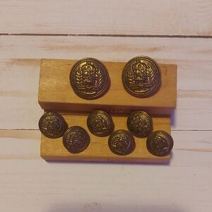 Vintage Brass Button Set